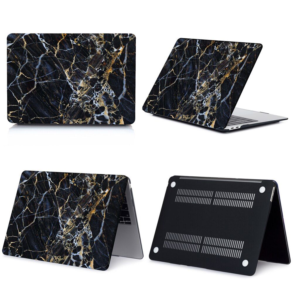 Marble Laptop Case for Macbook Touch ID Air 13 case A1932 Pro 12 16 15 11 inch shell For Macbook Pro 13 case +Keyboard Cover
