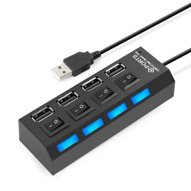 USB 2.0 Hub LED USB Hub with switch
