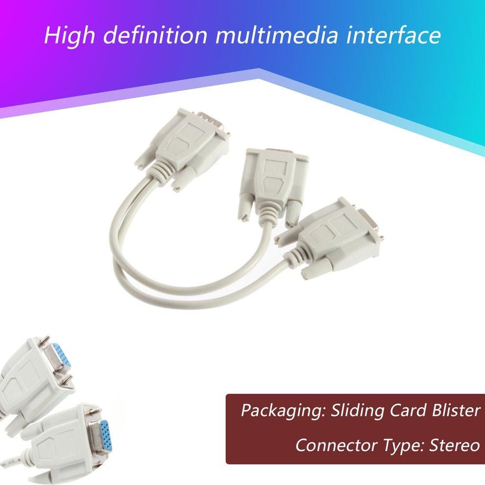 EF 1 PC to 2 Way VGA SVGA Monitor Dual Video Graphic LCD TFT Y Splitter Cable Lead
