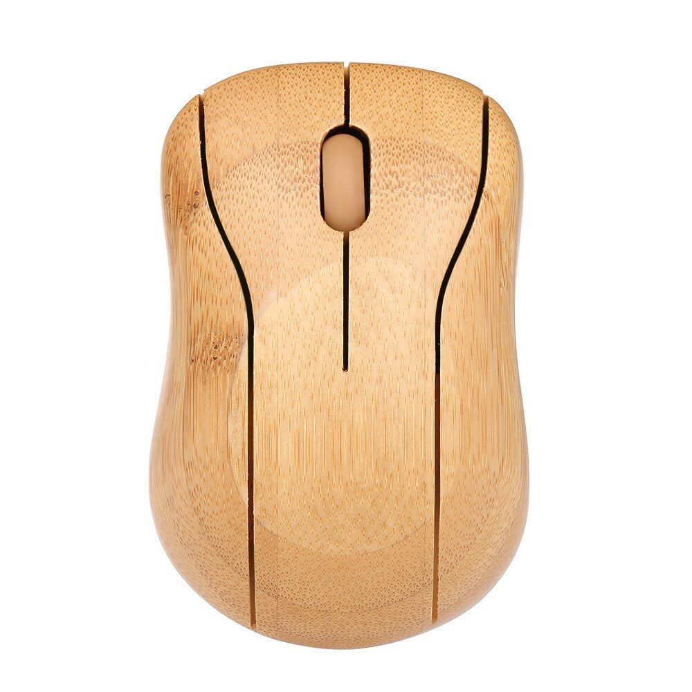 Creative Bamboo Mouse 2.4G Wireless Optical 3 Adjustable DPI Computer Mouse with USB Receiver for Notebook PC Laptop Computer