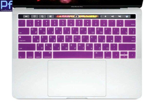 Russian Language US version Keyboard Protector Cover Silicone Skin for New MacBook Pro 13 Inch A1706 A1707  TouchBar  2020  2020