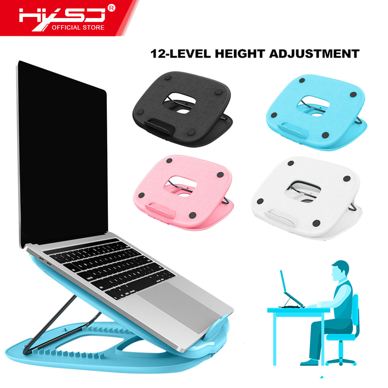 HXSJ Desktop Plastic Laptops Stand 12 Level Adjustable Foldable Laptop Stand Non-slip Desktop Laptop Holder Laptop Stand for Macbook Huawei Xiaomi