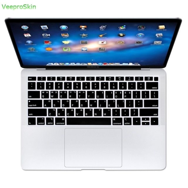French Japanese Arabic Spanish Silicone Keyboard Cover Protector for MacBook New Air 13"  2020 Released A1932 with Touch ID