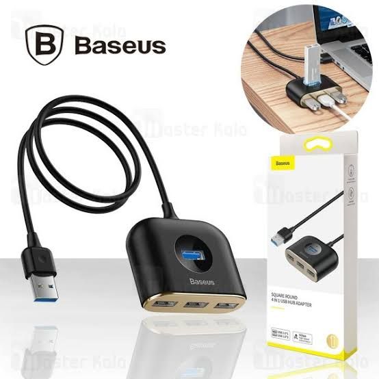 Baseus Square Round 4 in 1 USB HUB Adapter (CAHUB-AY01)