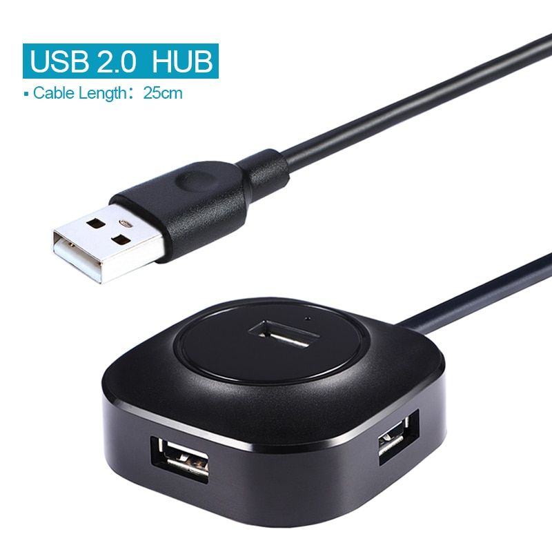 USB 3.0 HUB 2.0 Multi USB Splitter For PC Multiple USB 4 Port Expander High Speed 3 Hab Mini Micro USB3.0 Hub Card Reader（usb2.0-cable 25cm）