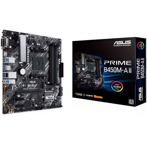 ASUS PRIME B450M-A II 1st/2nd/3rd Gen AMD Ryzen Processor Supported AM4 Socket Motherboard