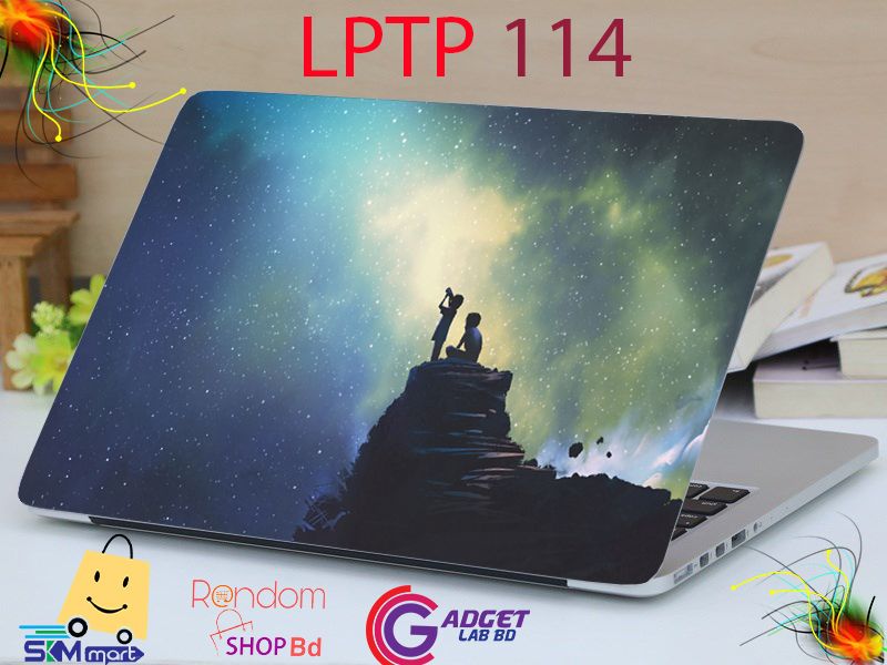 LPTP - 114 Boy Telescope Looking Laptop Sticker Laptop Skin Sticker & Laptop Skin for laptop Back Side Decoration