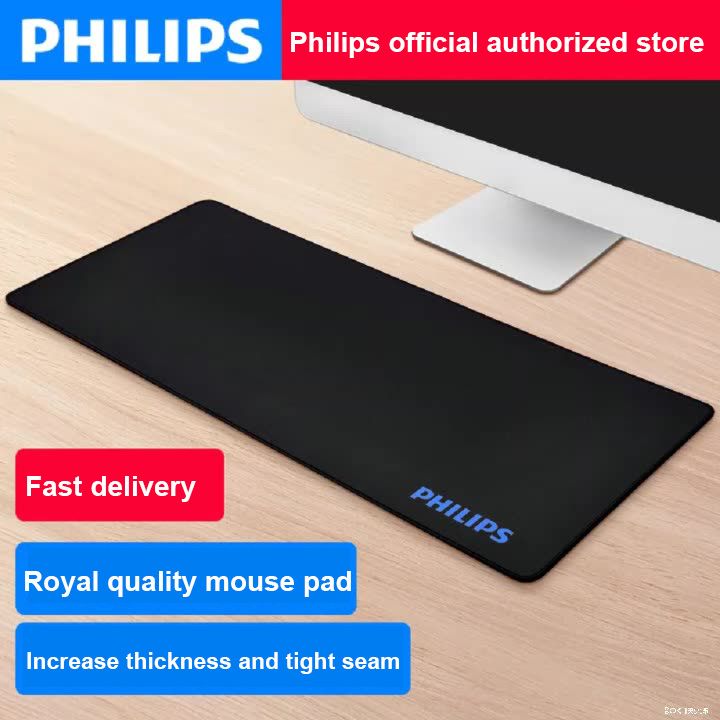 Philips rubber mouse pad black desktop office oversized thickened seam small large computer keyboard desk mat hot sell