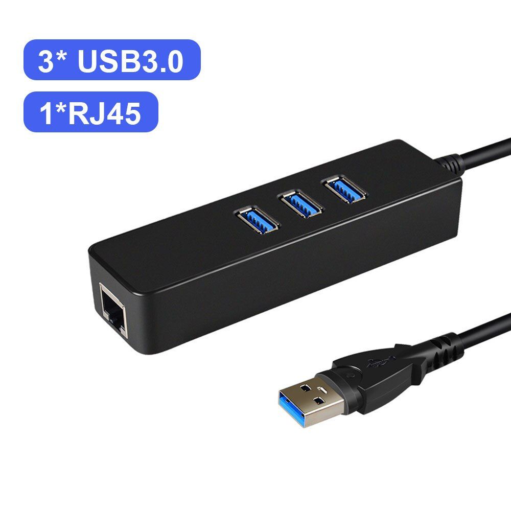 TOMTIF 4 Ports 3.0 USB Hub 3 0 For Laptop Computer PC Accessories 3 Ports USB To RJ45 Lan Adapter Power Multi USB Splitter