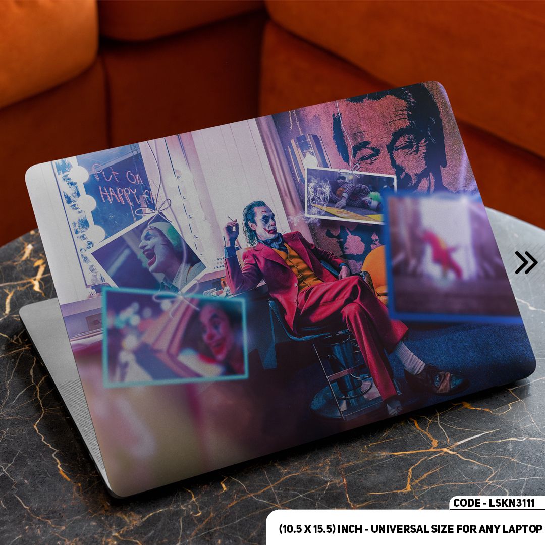 LSKN3111 - JOKER Sitting Laptop Skin Decal Sticker For Any Kind of Laptop Waterproof Removable Laptop Sticker (10.5X15.5) - Handy Commodity