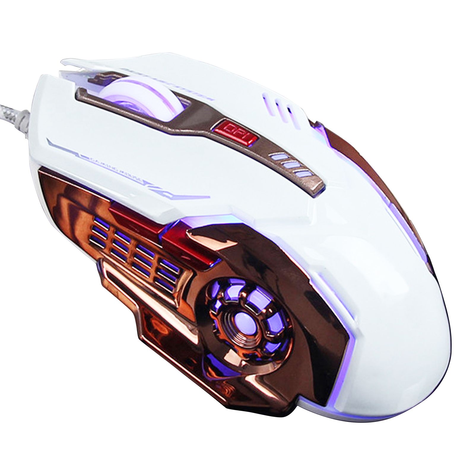 GreenForest V2 Gaming Mouse Professional Four-color Backlight USB 3200DPI 6 Button Ergonomic Mechanical Wired Mouse for Gamer