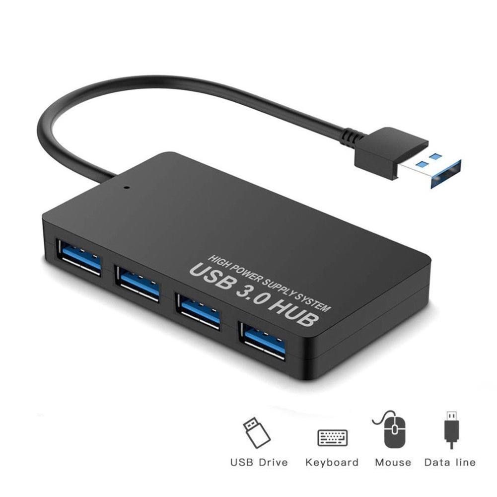 USB Adapter Ultra-thin 4-port USB 3.0 HUB High Speed Indicator Light USB Hub For Multi-device Computer Laptop USB Splitter