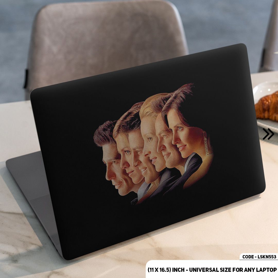 LSKN553 - Headshot of FRIENDS All Carecter Laptop Skin Decal Sticker For Any Kind of Laptop Waterproof Removable Laptop Sticker (10.5X15.5) - Handy Commodity