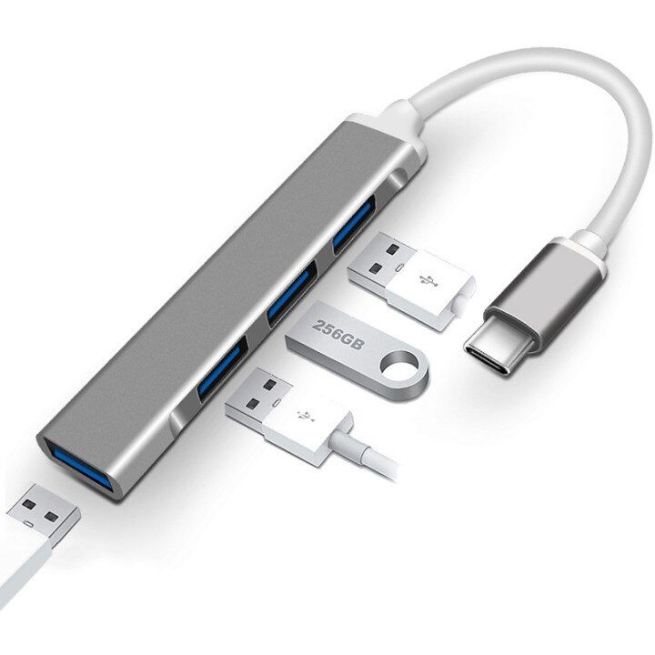 4 In 1 Type C Hub Multi Adapter Cable 5GBPS Fast Speed Dock For PC MacBook Pro Huawei USB-C Splitter Port Type C HUB