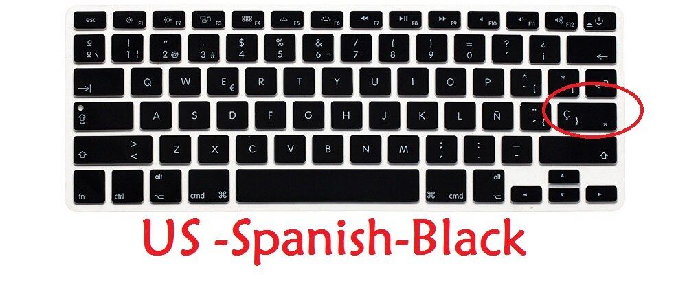 EU US Spanish Keyboard For Macbook Air Pro Retina 13 15 Spanish Keyboard Cover Silicon A1466 A1278 A1286 A1398 Keyboard Skin