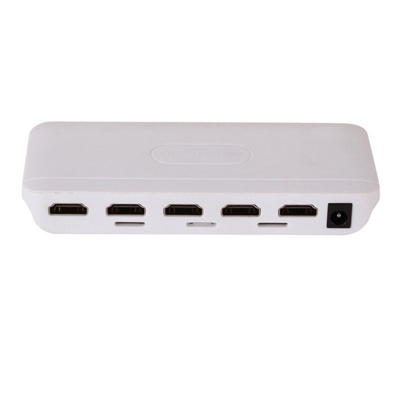 NEW-1X4 HDMI-Compatible Splitter, HD 1080P Video Switcher 1 in 4 Out Support 3D Auto Distributor Splitter for PC HDTV DV