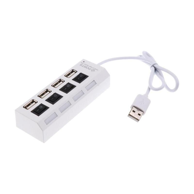 USB 2.0 Hub Splitter Converter Use Power Adapter 4 Accessories With 2.0 For PC Switch USB Multiple Expander Computer Hub Po C6R5