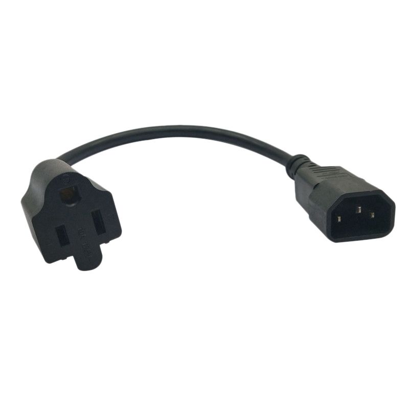 Power Cord, C14 to 5-15R Product Word Male to American Standard 3Pin Female Power Cord for Ups Servers