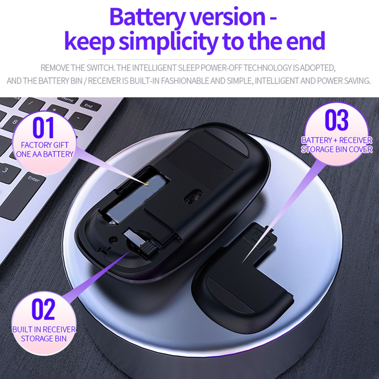 Computer Mouse Adjusle DPI Prtical Smart Stay Desk Mouse