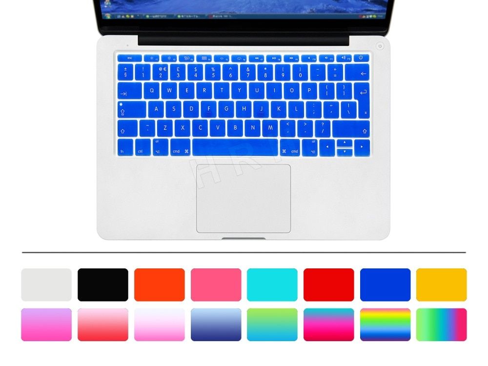 For New Macbook Mac Pro 13" A1708 Non Touch Bar (  2020  2020 Version, No Touch Bar ) Euro Eu Layout English Keyboard Cover Skin