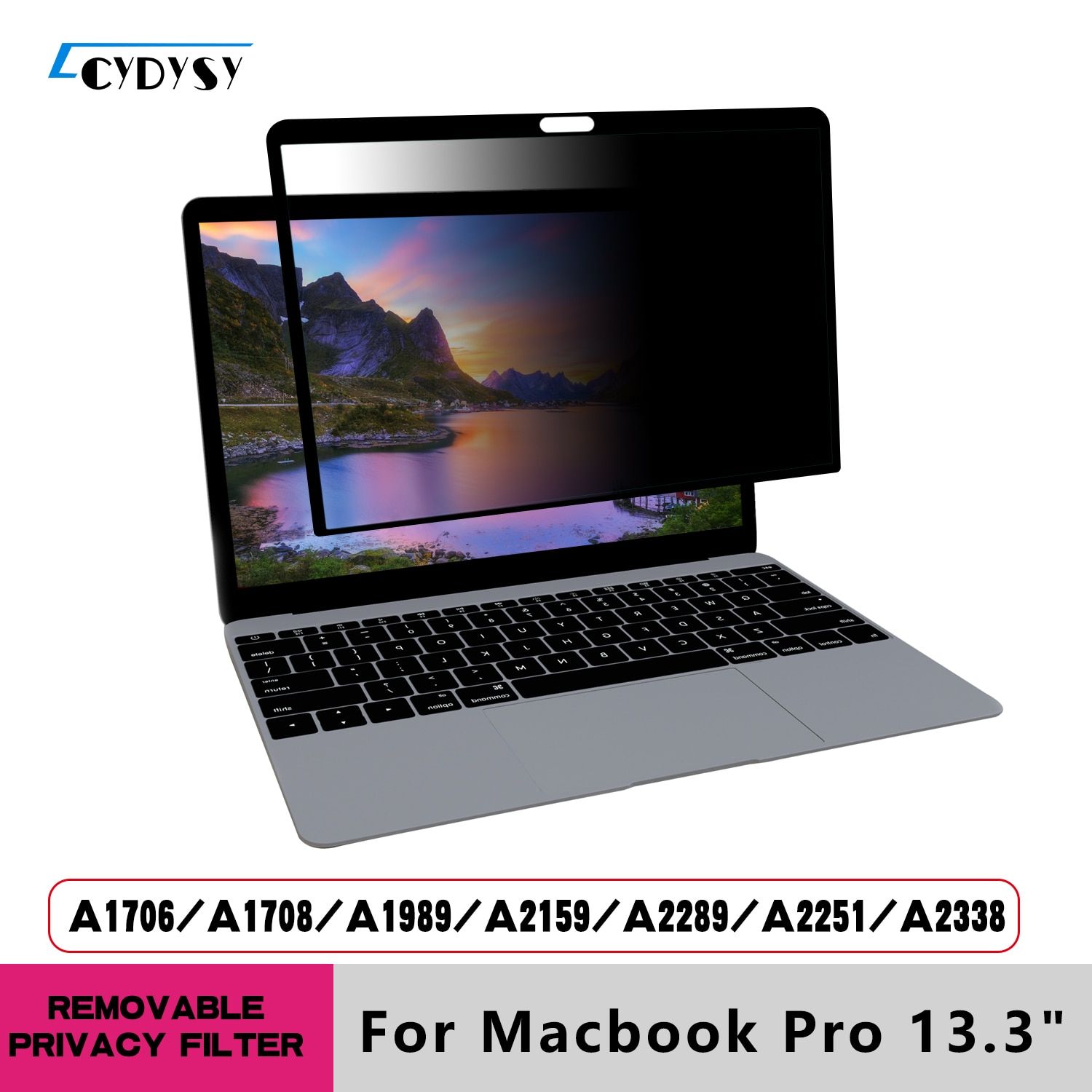 Full Removable Privacy Filter Anti-Glare Anti-Scratch UV-Blocking Screen Protector Film for Macbook Pro 13.3" (2017-2021)