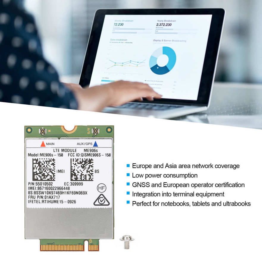 Notebook 4G LTE Module for Lenovo ThinkPad/Huawei ME906S‑158 WWAN Mobile Broadband Card FRU 01AX717