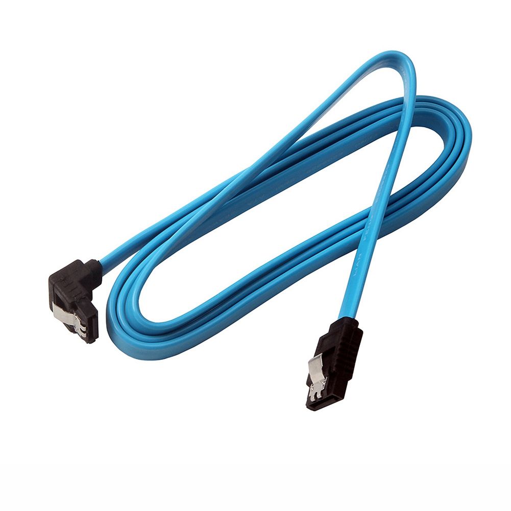10 Pcs SATAIII 6Gbps Optical Drive Hard Disk Serial Port Cable Right Angle Data Cable Elbow with Buckle Cable 1M
