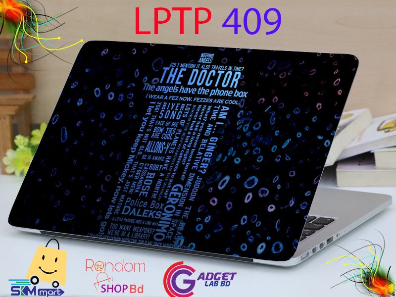 The Doctor Design Text Laptop Sticker - Laptop Sticker - Laptop Sticker