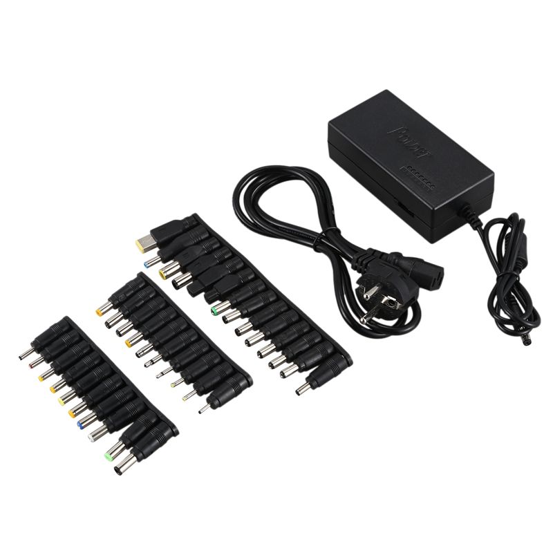 34Pcs Universal Power Adapter 96W 12V To 24V Adjustable Portable Charger For Dell Toshiba Hp Asus Acer Laptops Eu-Plug