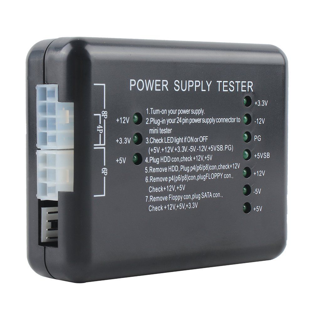 LED 20/24 Pin PSU ATX SATA HDD  Tester Checker Meter PC Computer