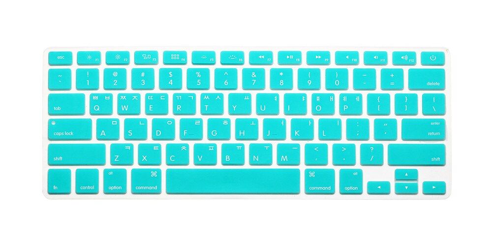 RYGOU Korean Letters Keyboard Cover For Macbook Air 13 Pro 13 15 17 Keypad Protective Film for iMac Magic Keyboard US Layout