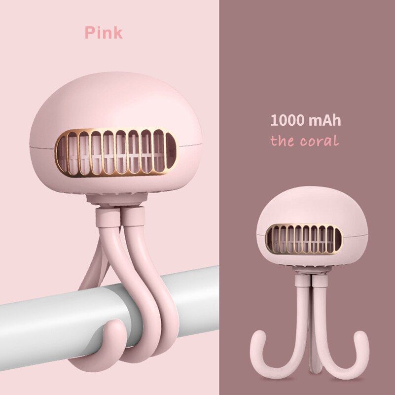 Mini Neck Fan Portable Bladeless USB Rechargeable Silent Outdoor Stroller Fans for Xiaomi Ventilador Portatil Abanicos Fold Cool