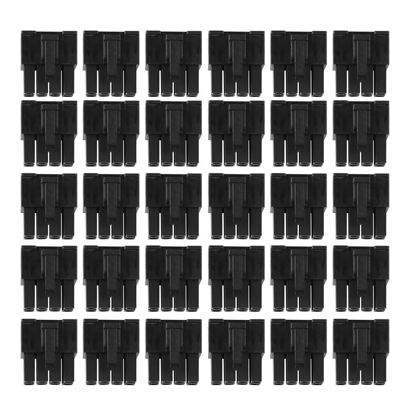 30PCS 4.2mm 8PIN Male Power Connector CPU 8P Male Power Connector Plastic Shell for PC Computer ATX CPU, Black