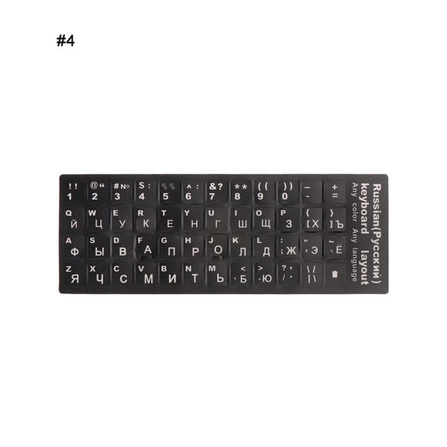 Hot Russian Letters Keyboard Stickers PVC Waterproof Notebook Keypad  for Notebook Computer Desktop Layout Standard High Quality