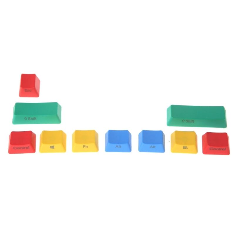 PBT 10 Keys Keycap RGBY Mechanical Keyboard Add-on Kit OEM Cherry height