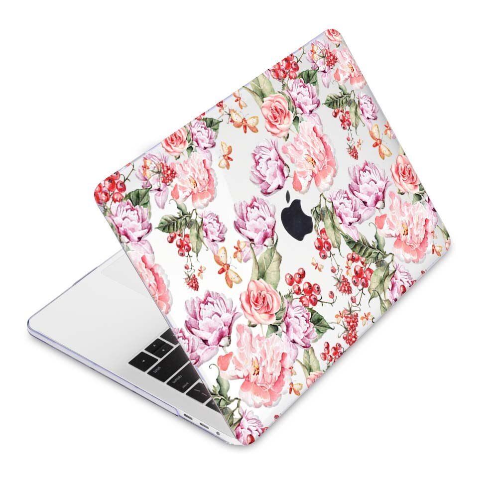 Redlai Flower Print Plastic Hard Shell Case for MacBook Air Pro Retina 11 12 13 15 16inch Touch bar 2020 A2141 A2289 A2179 A2337