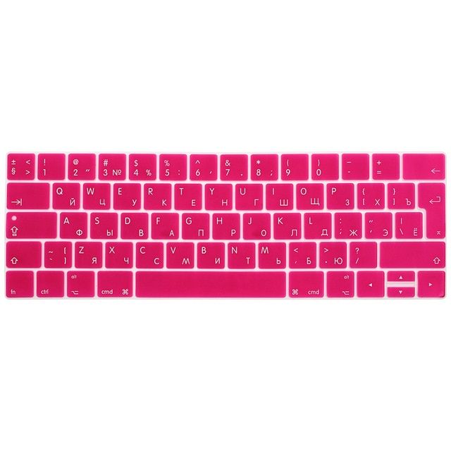 Russian Russia Letter TouchBar Keyboard Skin Cover for Macbook Pro 13 15 A1706 A1989 / A1707 A1990  2020  2020 Multi Touch Bar