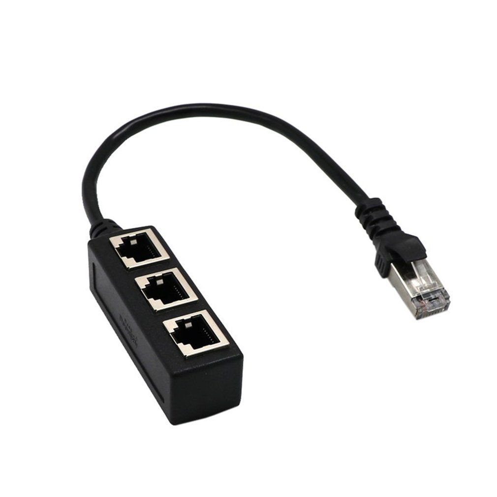 Splitter Ethernet Rj45 Cable Adapter 1 Male To 2/3 Female Port Lan Network