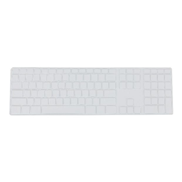 Silicone Thin Keyboard Skin Cover Protector With Numeric Keypad For Apple iMac Transparent -  Transparent