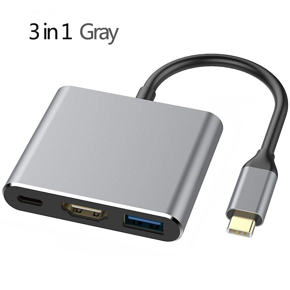 USB 3.1 Type-C Hub to HDMI Adapter RJ45 4K Thunderbolt 3 USB C Hub 3.0 VGA TF SD Reader Slot PD For MacBook Pro Air 13 2020 2021