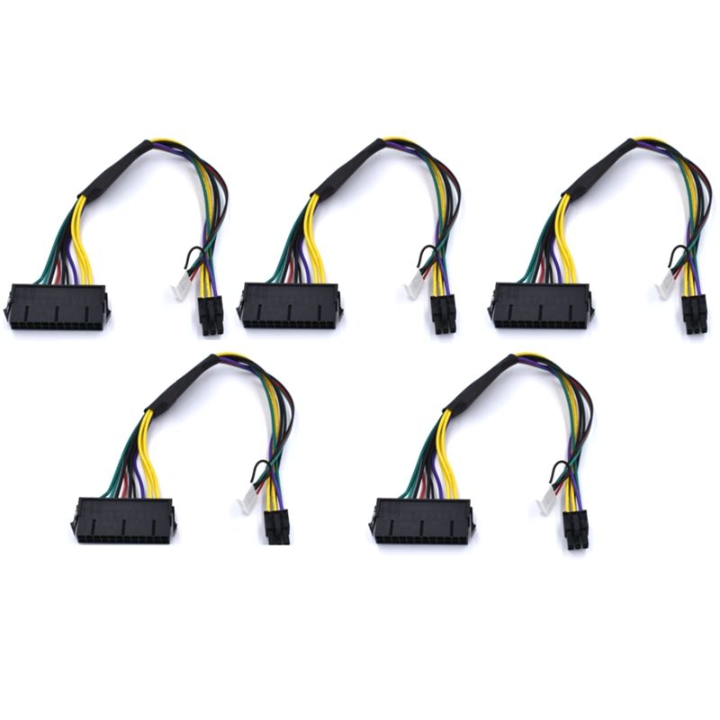 ATX 24Pin to Motherboard Jumper for HPZ220 Z230 SFF 18E4 Motherboard 18AWG Wire 2-Port 6Pin Power Cord (5Pcs)