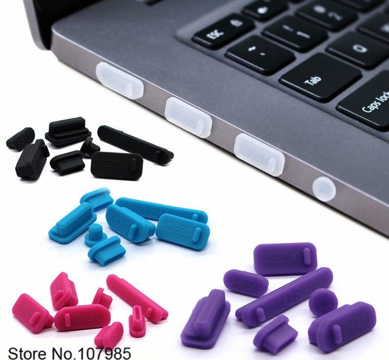 Silicone Dust Plug Protector For Xiaomi Mi notebook Air 12 13 Pro 15 laptop 12.5 13.3 15.6 inch Laptop Dust Plugs Ports