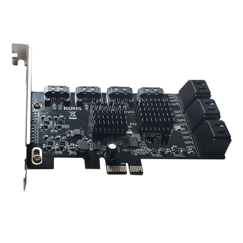 PCI-E SATA Expansion Card PCI-E 1X to 10-Port SATA3.0 6Gbps Expansion Card Desktop PCIE-SATA Mining Card