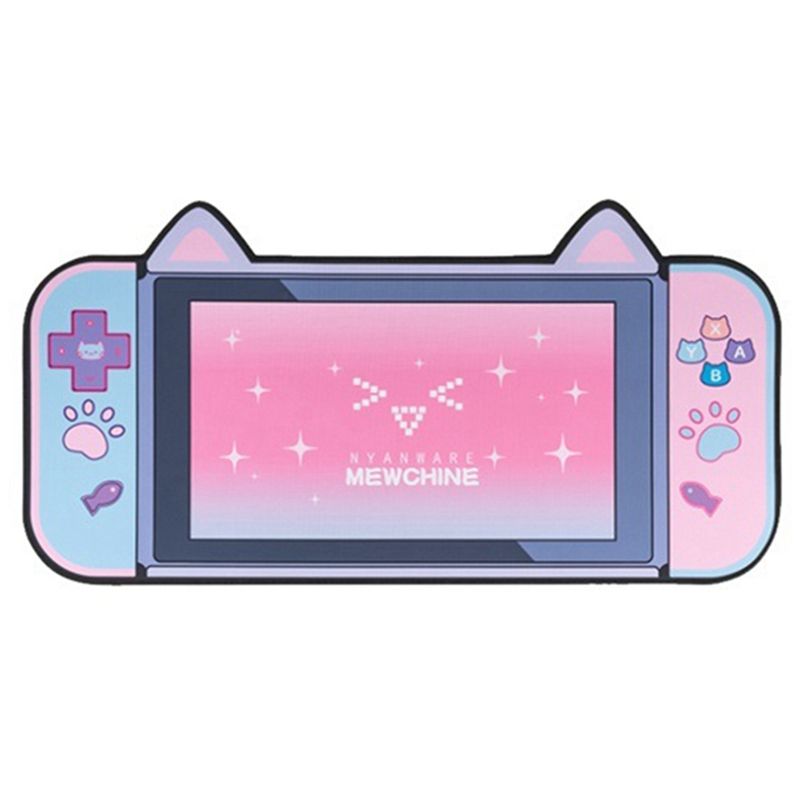 Computer Mouse Pad with Cat Ears Super Cute Cartoon Non-Slip Mouse Pad Thick and Durable Anti-Slip Pad for Gaming Games