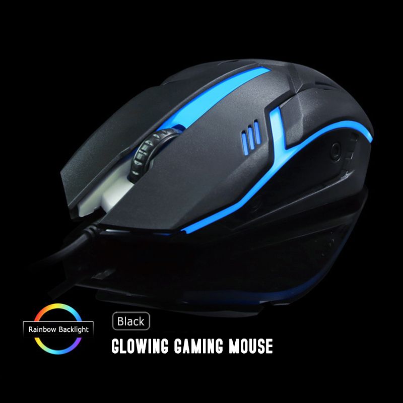 X1 colorful mouse USB cable mouse laptop desktop mouse office games luminous mouse with high wear resistance