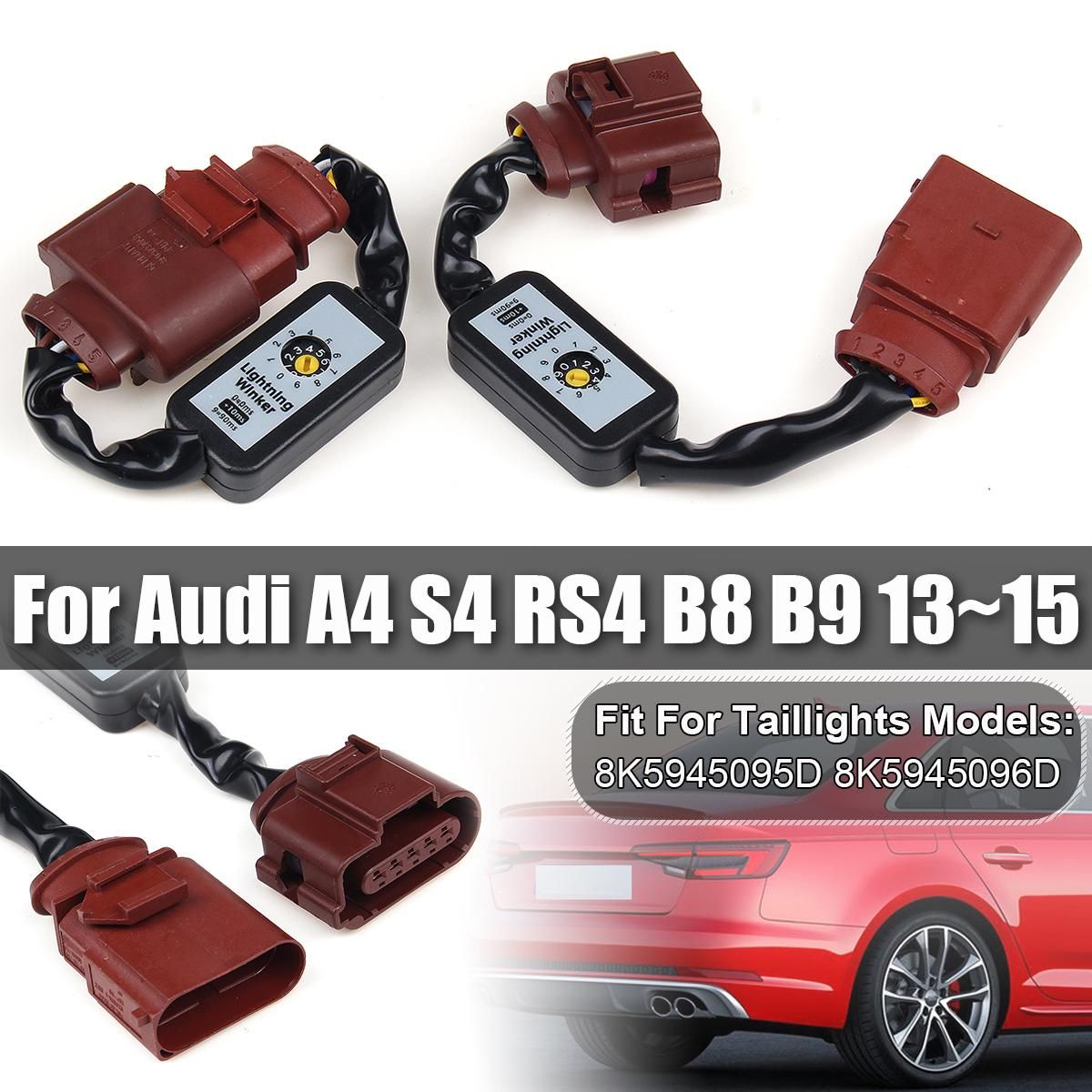 Dynamic Turn Signal Indicator LED Taillight Module For Audi A4 S4 RS4 B8 13~15 -