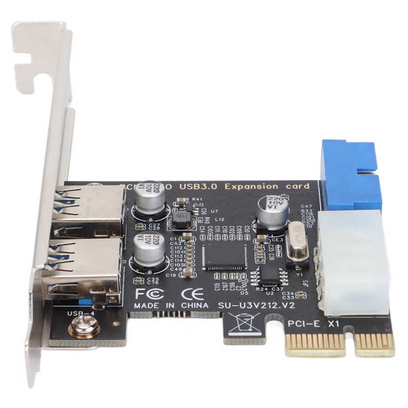 Sala Meng USB3.0 Expansion Card 2 Port 19 Pin 4P PCI‑E to Controller Adapter