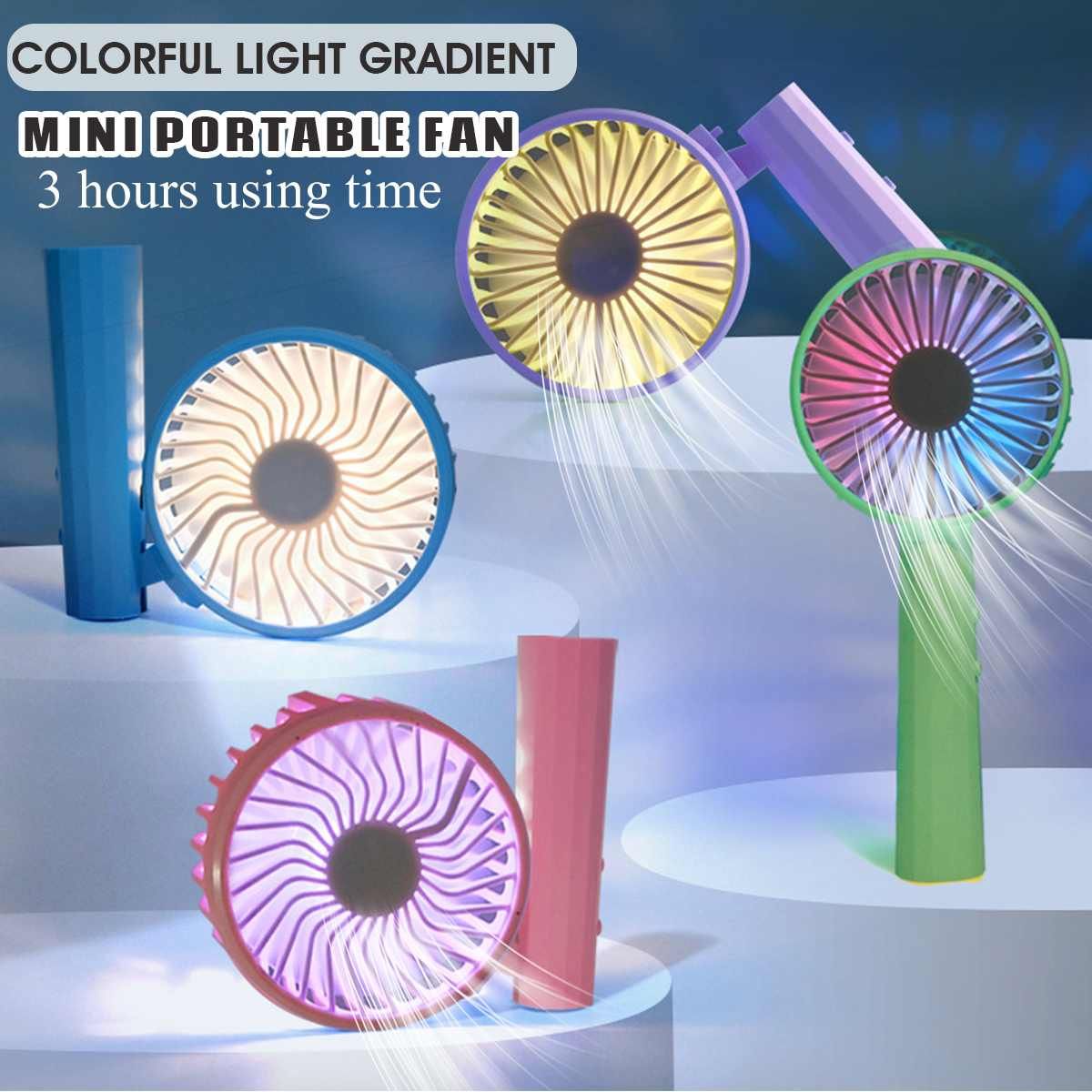 Mini Bladeless Fan Neck Fan 5000mAh USB Rechargeable Mute Sports 3-speed Adjustable Portable Fans For Outdoor Home Office Use