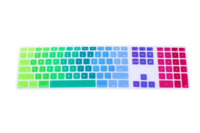 For Mac G5 Skin Protective Skin For Apple Keyboard Cover Imac G6 Silicone Skin With Numeric Keypad Desktop Protector Colorful