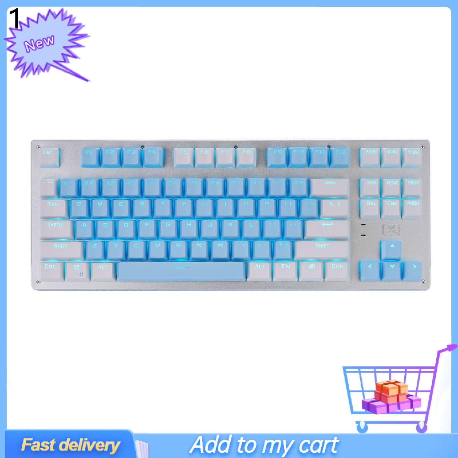 Greenbox Wireless Keyboard Stable Transmission Non-delayed Ergonomic 87 Keys 2.4GHz Bluetooth4.0 Type-C Sensitive Keyboard for Office